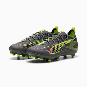 Chaussures de soccer à crampons pour terrain ferme/terrain artificiel ULTRA 5 PRO Enfant et adolescent, Matte Aged Silver-Yellow Alert-Sun Struck, extralarge